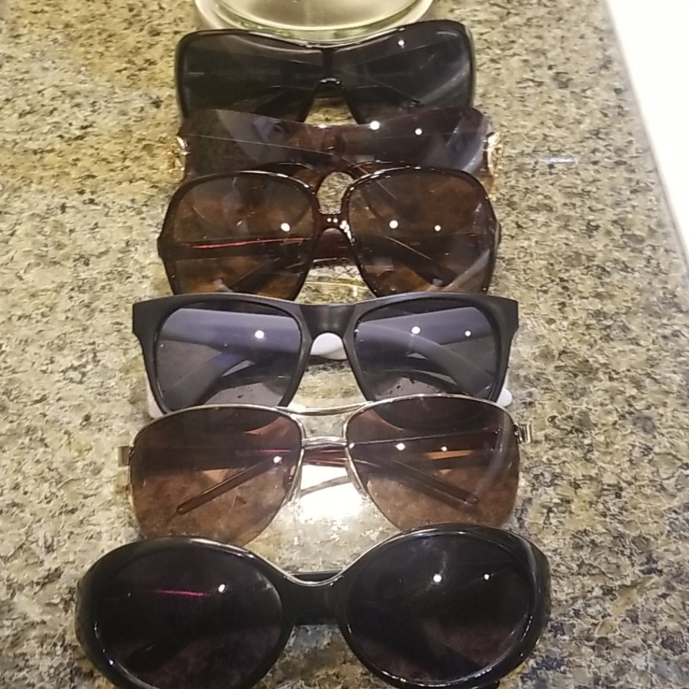 SUNGLASSES- 6 pairs & different styles
